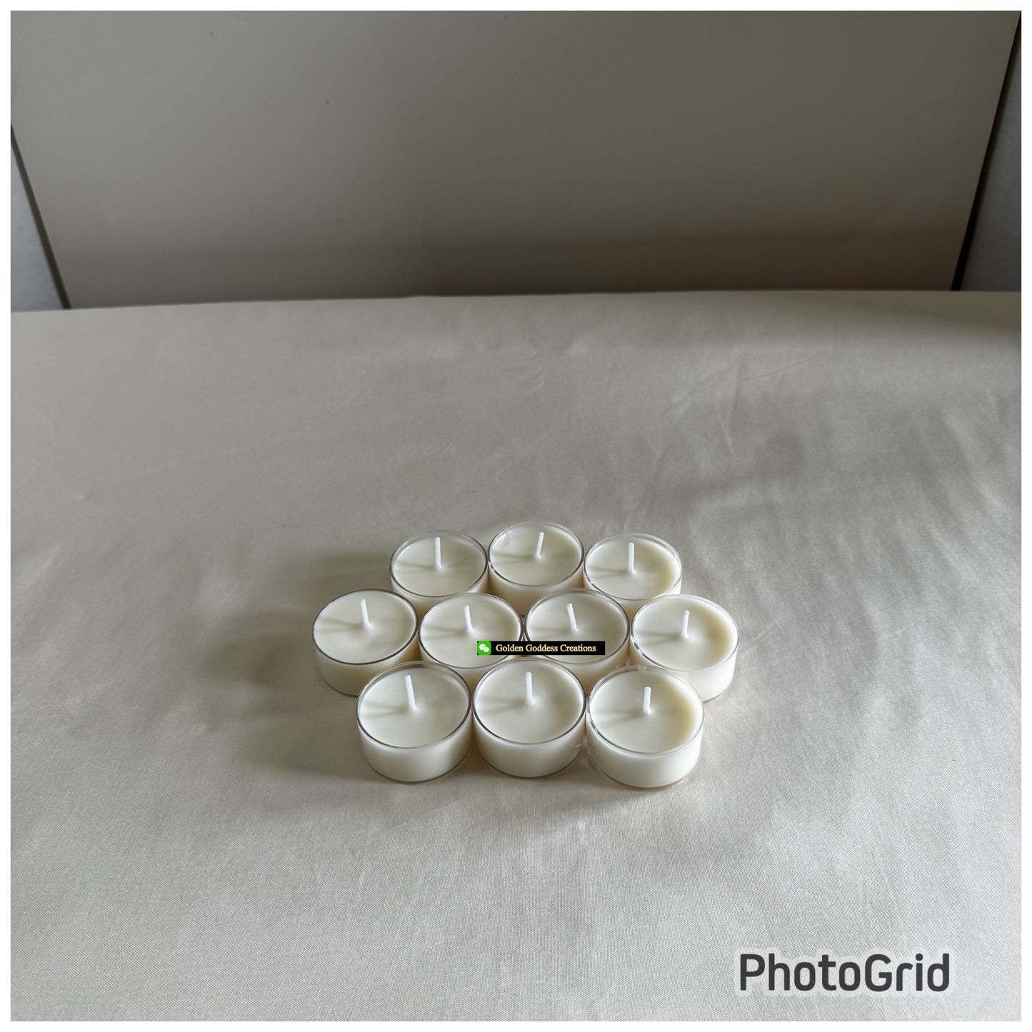 Pure & Elegant Unscented Soy Tea Light Candles