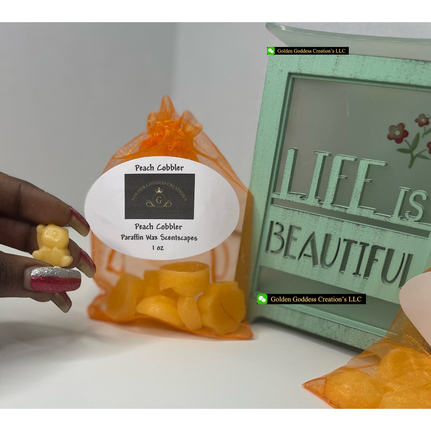 Last Chance! Strong Scented Peach Twist Scentscape Wax Melts (1 & 4 oz.)