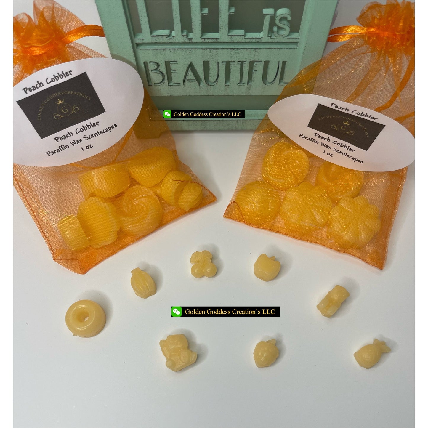 Last Chance! Strong Scented Peach Twist Scentscape Wax Melts (1 & 4 oz.)