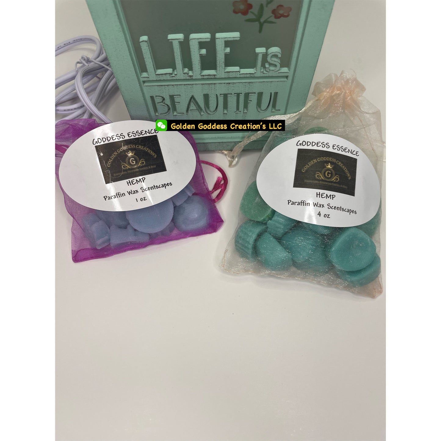 Last Chance! Goddess Essence Scentscape ~ Strong Scented Hemp Wax Melts (1 & 4 oz.)