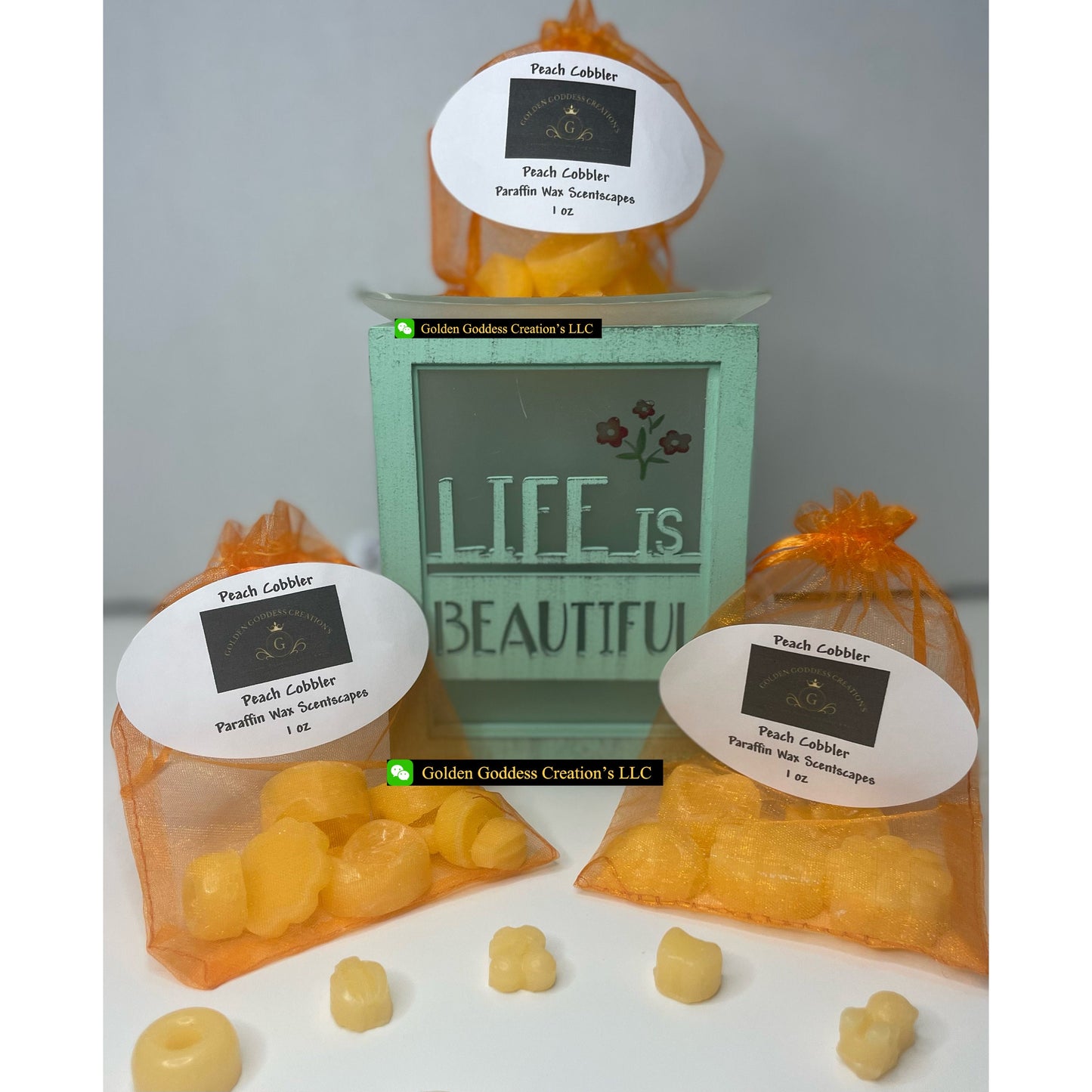 Last Chance! Strong Scented Peach Twist Scentscape Wax Melts (1 & 4 oz.)