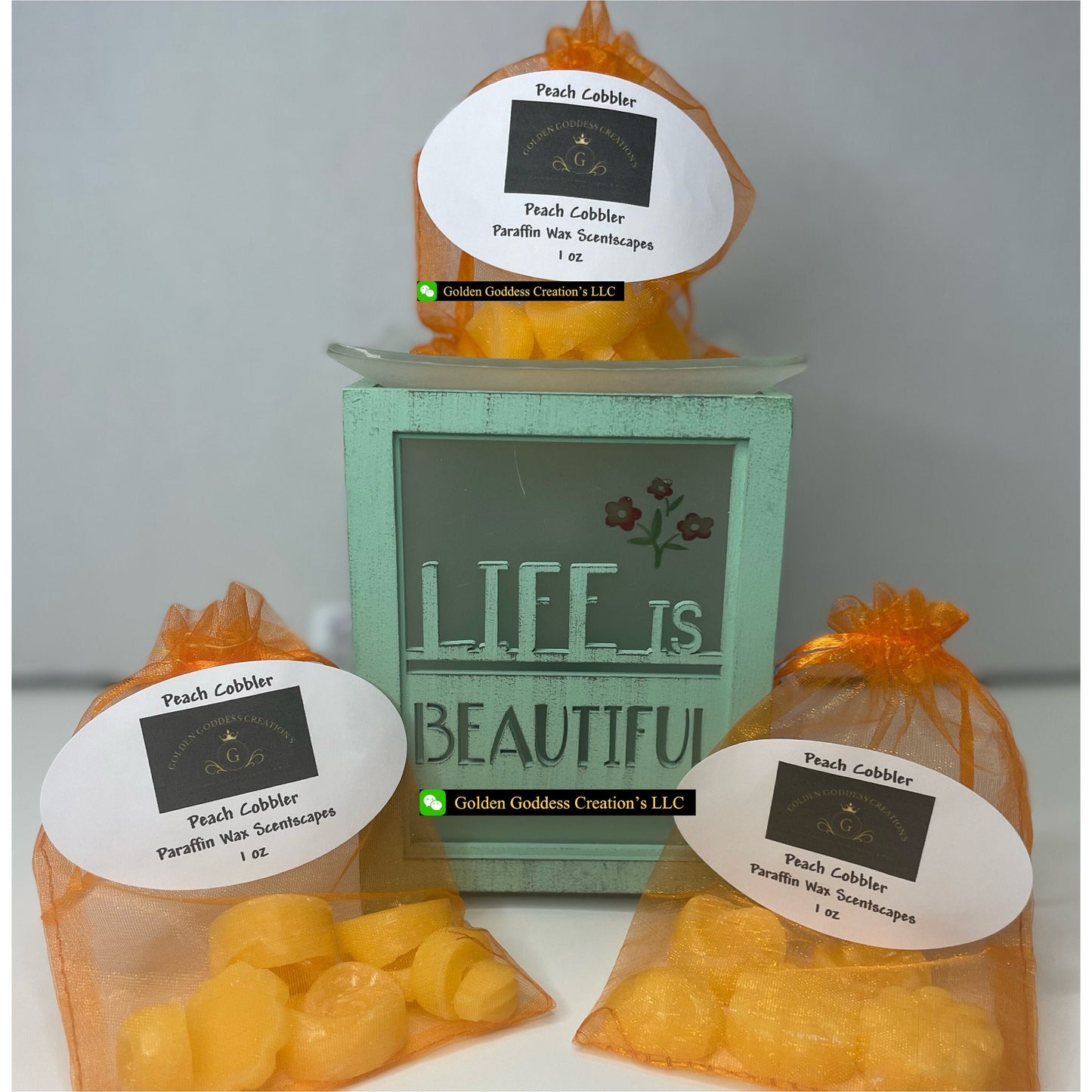 Last Chance! Strong Scented Peach Twist Scentscape Wax Melts (1 & 4 oz.)