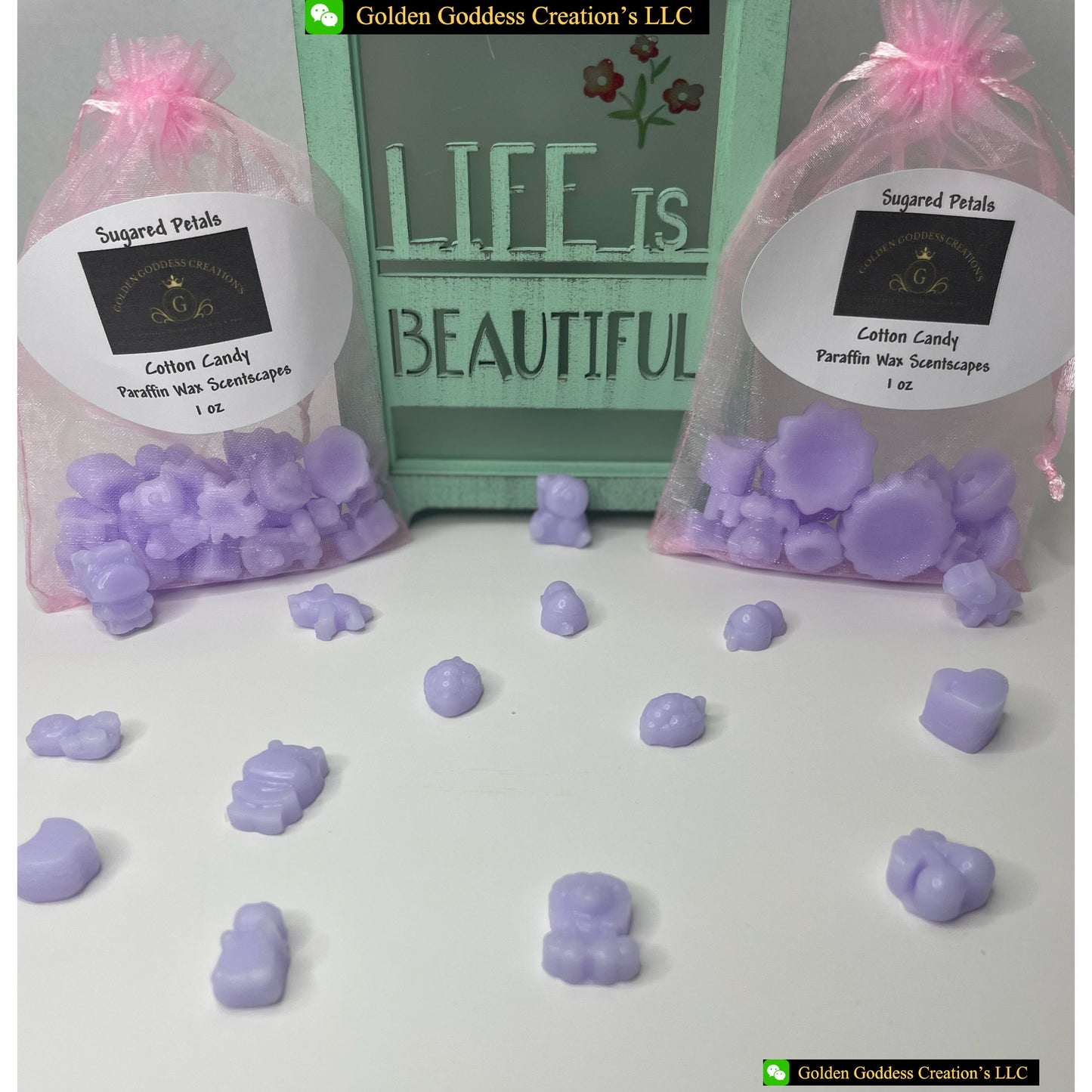 Strong Scented Sugared Petals Scentscape ~ Cotton Candy Wax Melts (1 & 4 oz.)