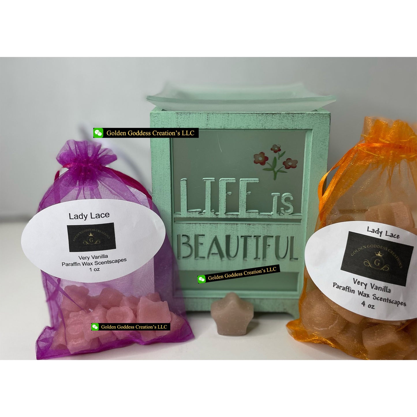 Strong Scented Lady Lace ~ Very Vanilla Wax Melts (1 & 4 oz.)