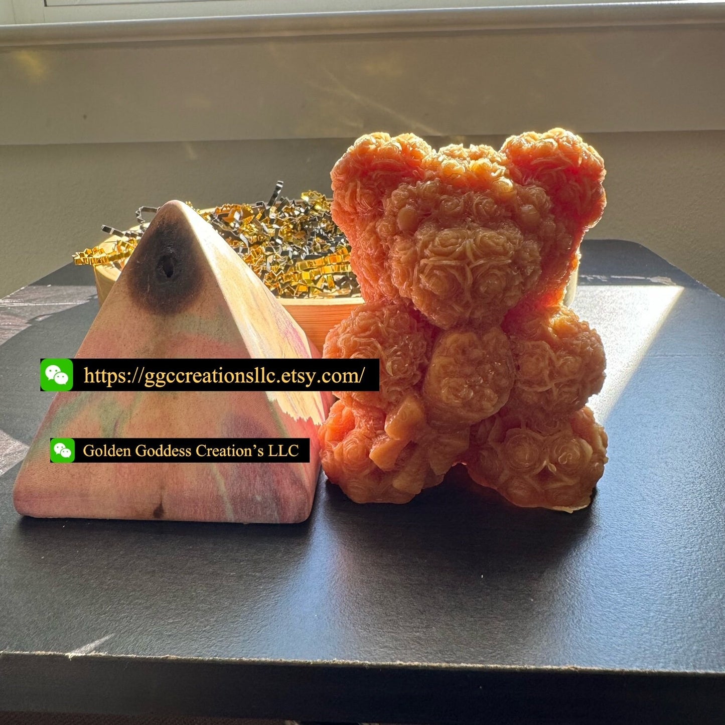 Tasty Frenchie Caramel Praline 3D Rose Teddy Bear Scent Block