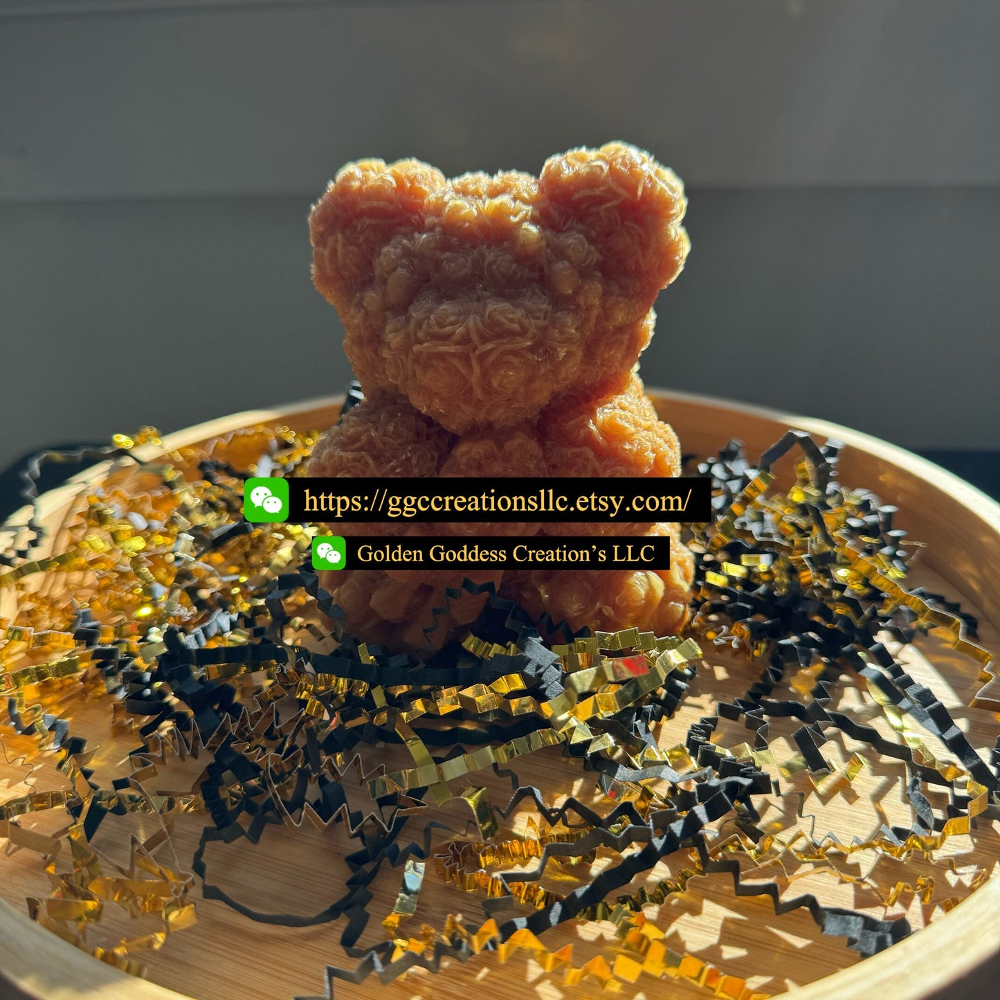 Tasty Frenchie Caramel Praline 3D Rose Teddy Bear Scent Block