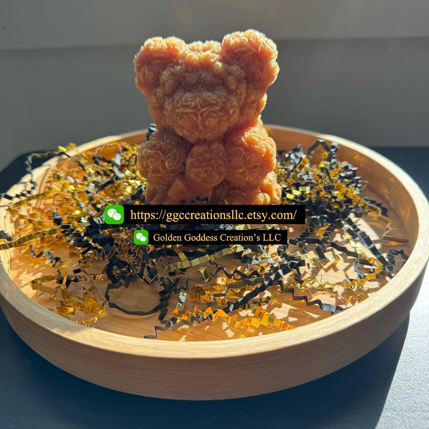 Tasty Frenchie Caramel Praline 3D Rose Teddy Bear Scent Block