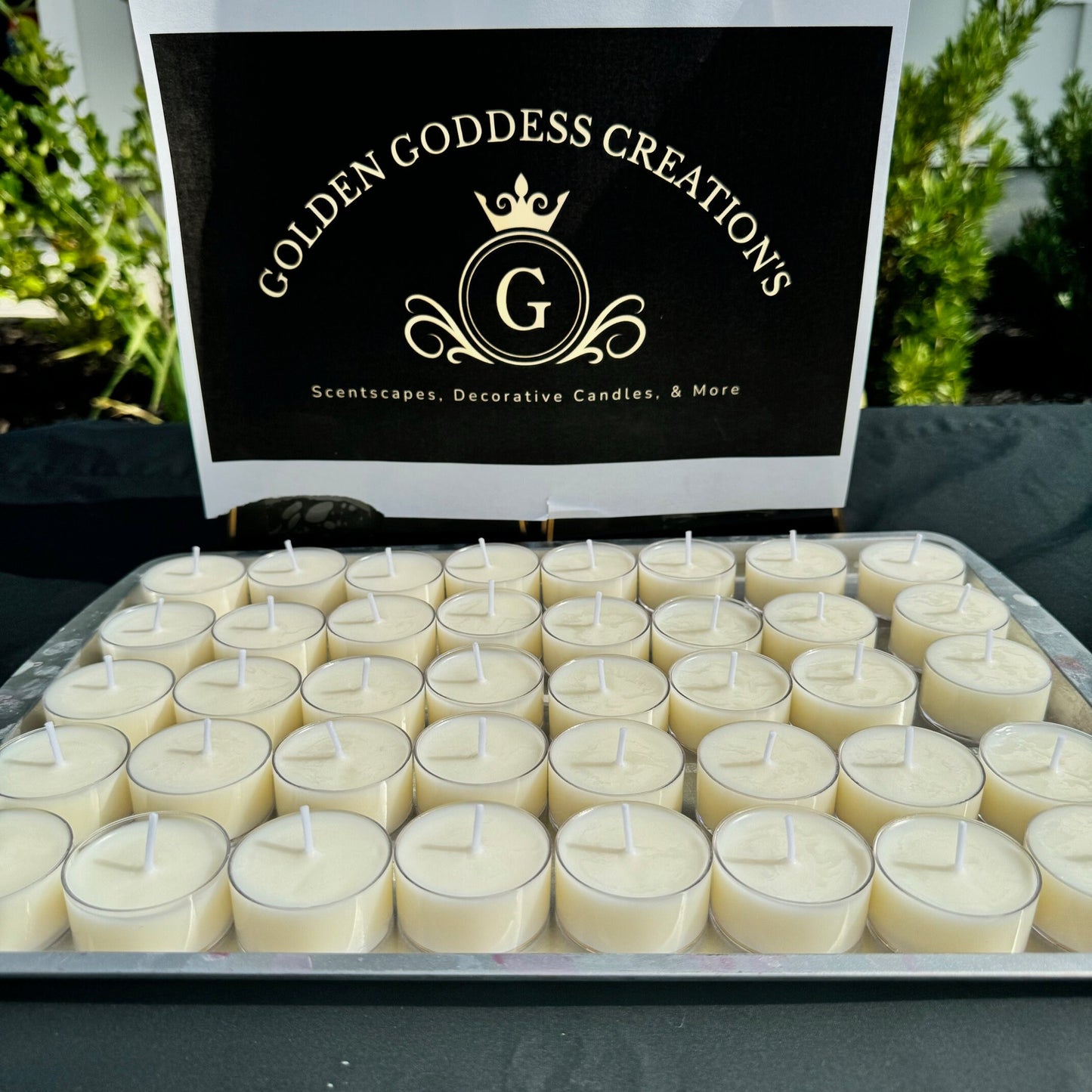 Pure & Elegant Unscented Soy Tea Light Candles