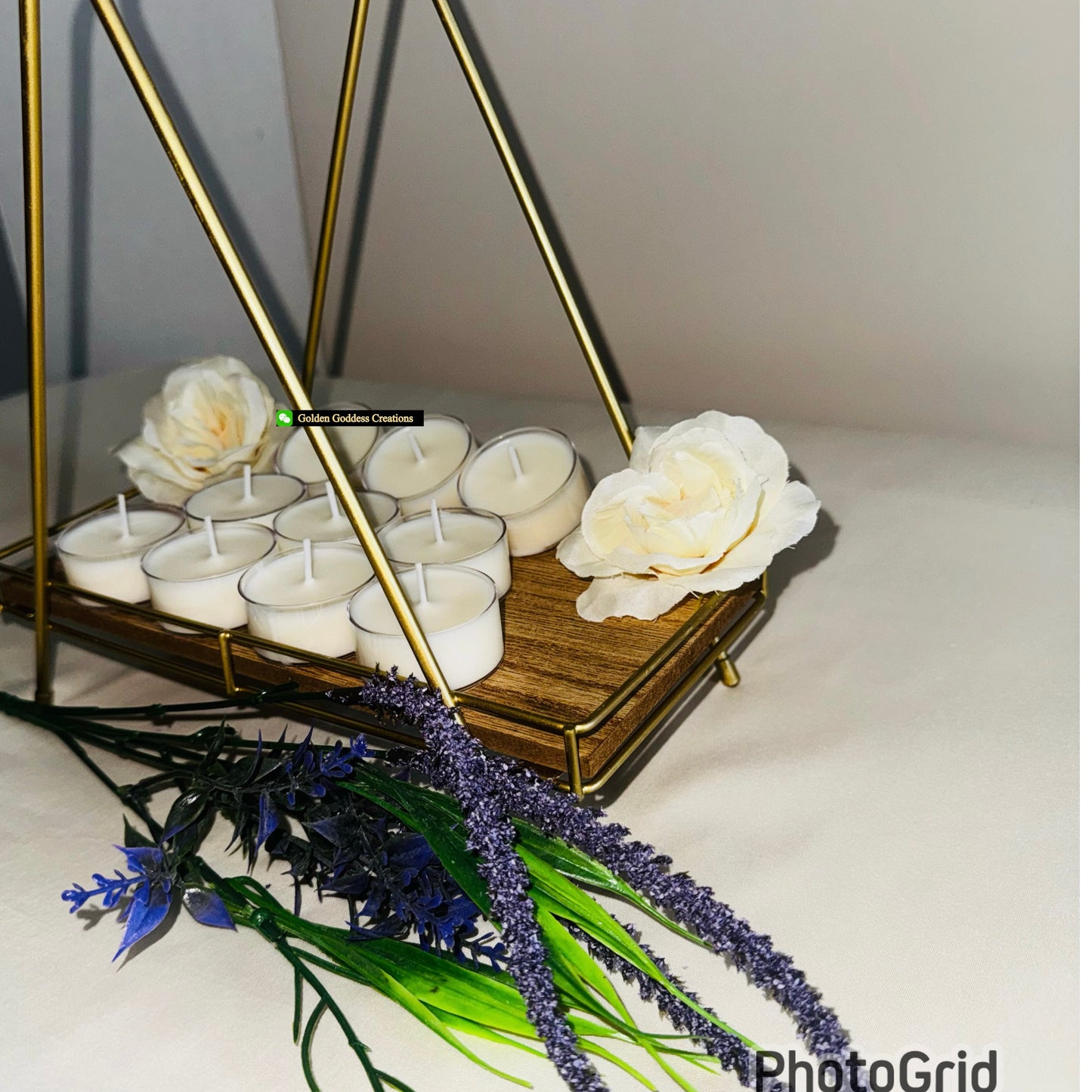Pure & Elegant Unscented Soy Tea Light Candles