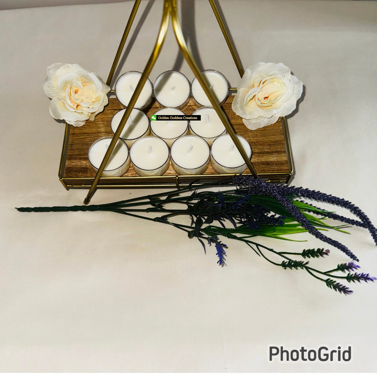 Pure & Elegant Unscented Soy Tea Light Candles