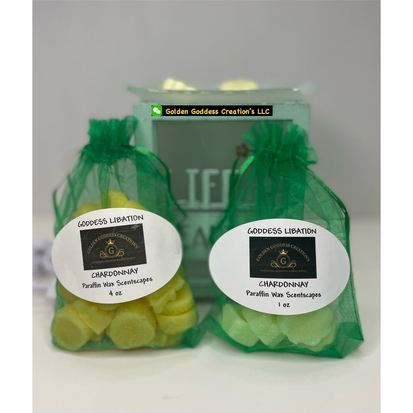 Bold and Boozy Goddess Libation Chardonnay Wax Melts – 1 & 4 oz.