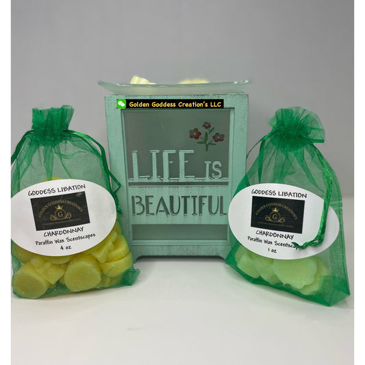 Bold and Boozy Goddess Libation Chardonnay Wax Melts – 1 & 4 oz.